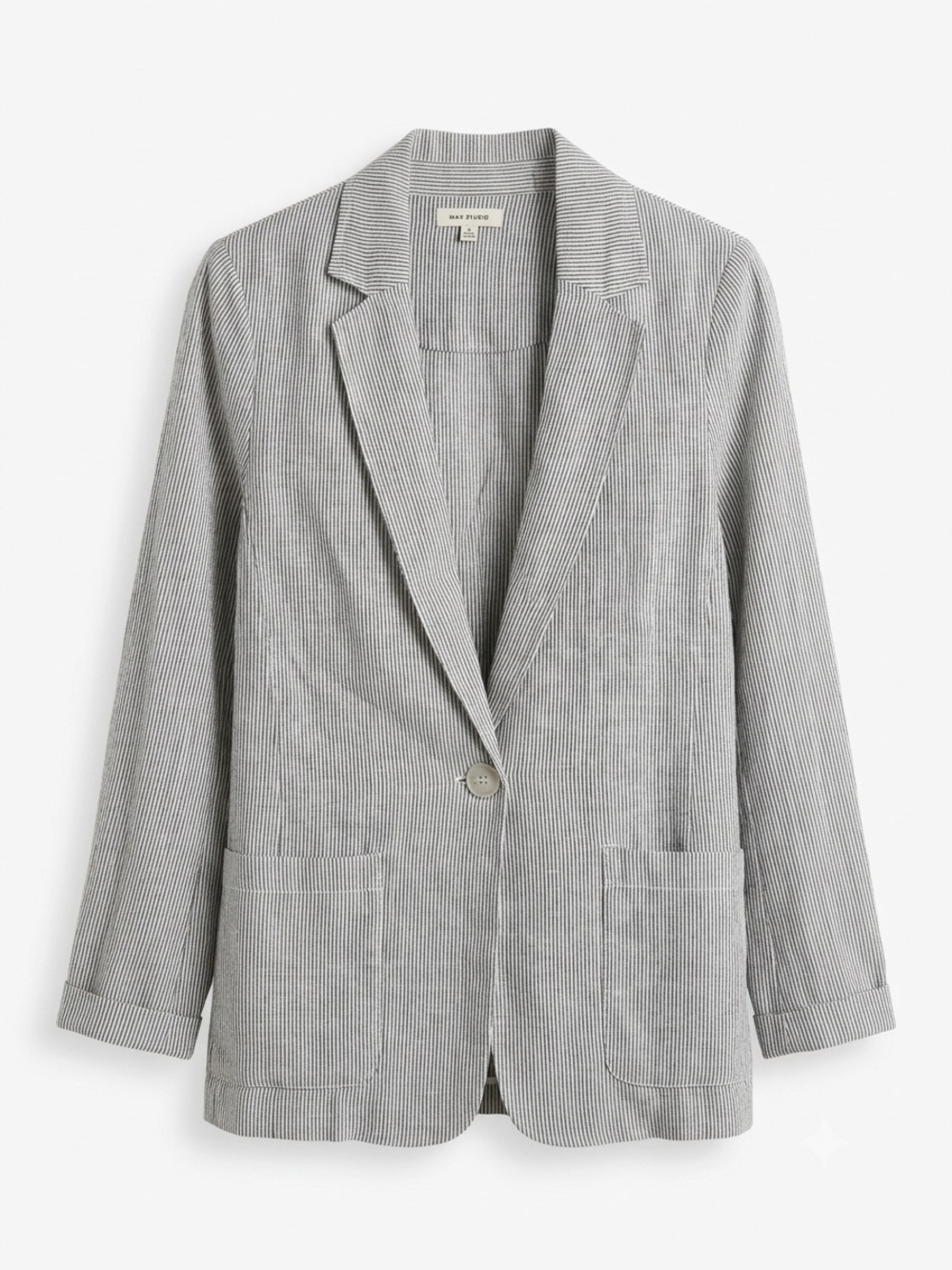 MAX STUDIO Cotton and Linen Striped Blazer BNWOT